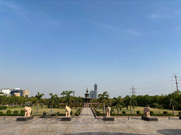 istock Rashtriya Dalit Prerna Sthal, also known as Ambedkar Park, is a famous tourism spot located in Noida city of Uttar Pradesh, India 2208940708