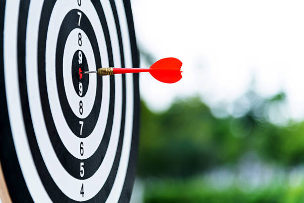 istock A dart on dart board outdoors 2208943941