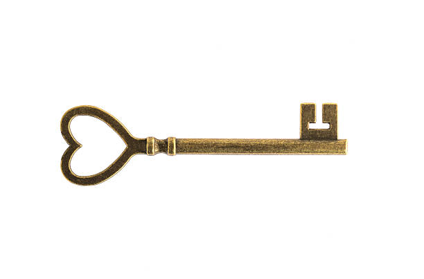 House key on white background