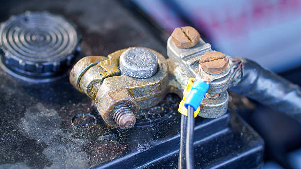 Car battery of an old car