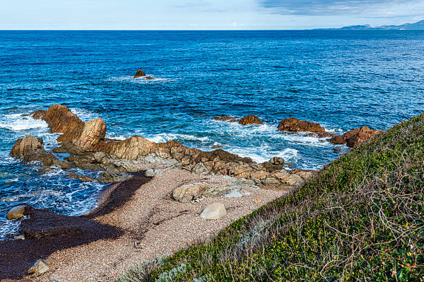 paysage du littoral de Corse du sud au printemps