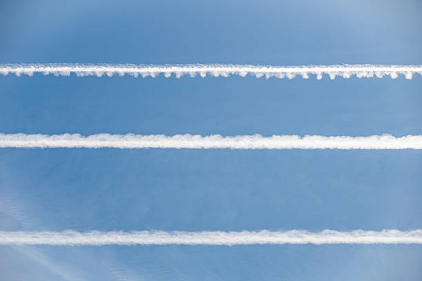 Leszno, Poland - June, 22, 2024: Antidotum Airshow Leszno, PC-7 Team, Pilatus PC-7 plane. Pilots perform acrobatics in the sky, they leave spectacular smoke behind the plane.