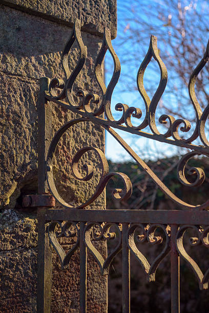 istock Graphic design in iron  door 2208958486