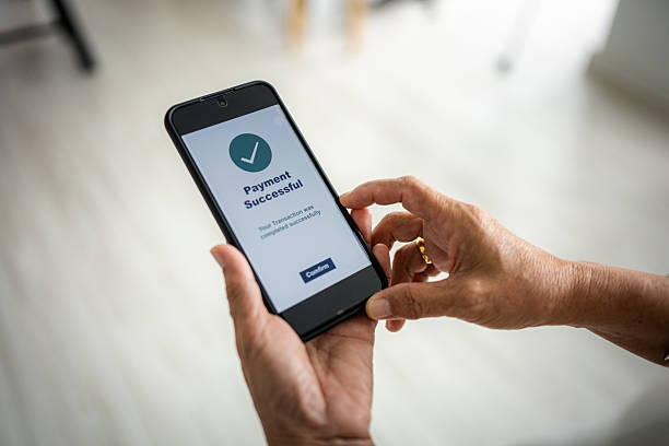 Digital Payments Made Easy for Seniors stock photo