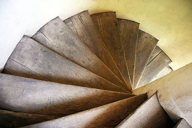 istock Top view of spiral stairs 2208966090