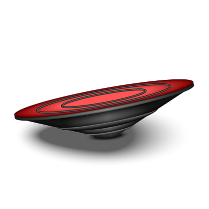 Balance Round Picture Round Wobble Balance Board 3d Isometric At Angled View Isolated On ...