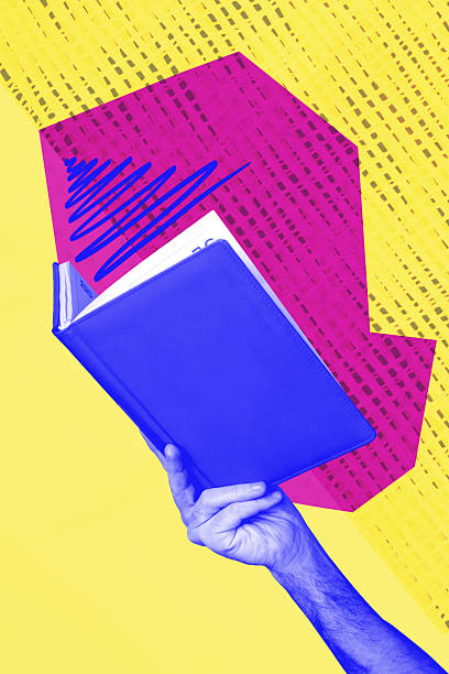 istock Template sketch image composite artwork collage of gesture showing body language hand hold open book study library student textbook read 2208971425