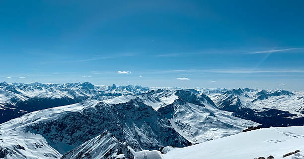 istock Switzerland snowy mountains, Davos Kloster, Weissfluh summit. 2208972676