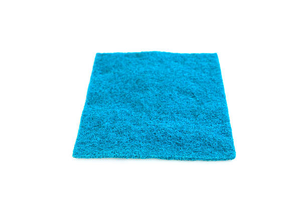 istock Blue scourer pad isolated on white background, Cleaning scourer Pad 2208976668