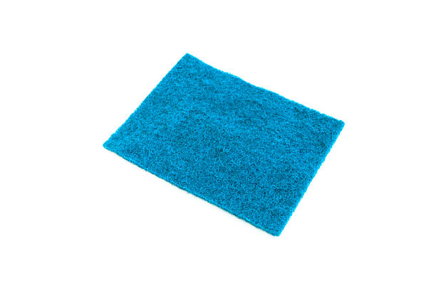 istock Blue scourer pad isolated on white background, Cleaning scourer Pad 2208976669