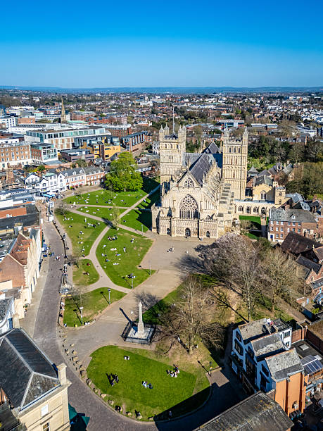 istock Cathedral and Cathedral Green in Exeter city centre 2208982644