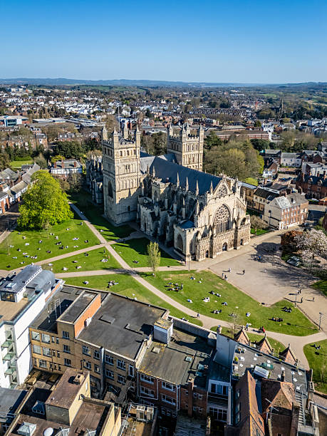 istock Exeter city view to Devon hills in distance 2208982843