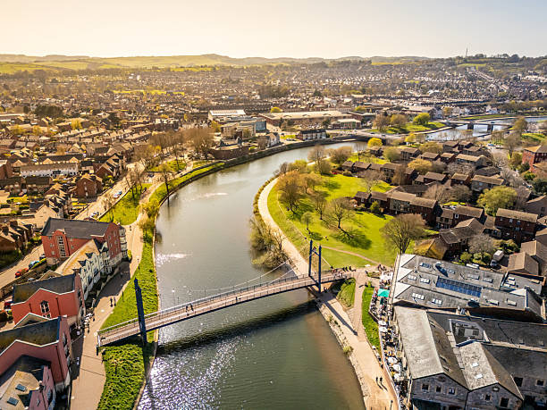 istock Exeter city view to Devon hills in distance 2208983440