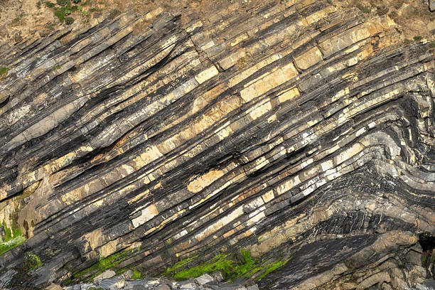 istock Discovering Striking Geological Patterns in Unique Layered Rock Formations that showcase natures beauty 2208985031