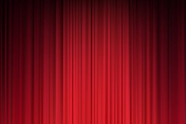 istock Red Theater Curtains Closed on Stage Background Illustration for Elegant Theatre or Performance Show Settings 2208988836