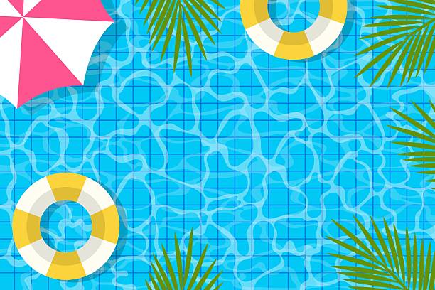 istock Summer background with swimming pool illustrations for banners, cards, flyers, social media wallpapers. 2208990498