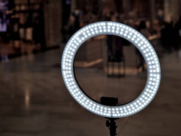 istock ringlight with remote control and as a gift a very robust tripod and smartphone holder. light is ideal for photo shoots, online streaming, interviews in front of camera. castings and video shooting 2208994091