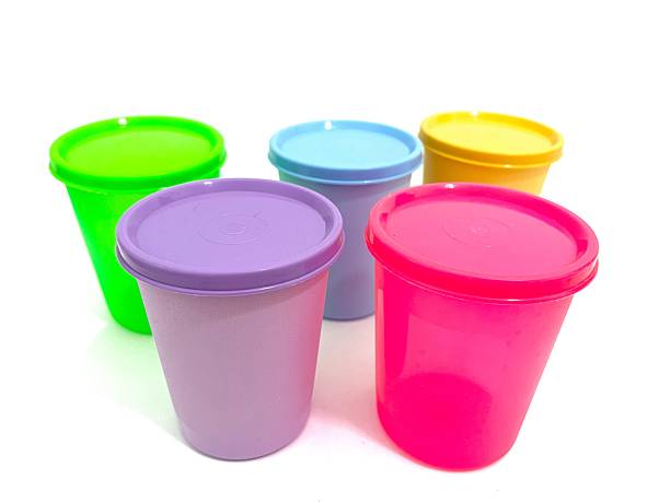 istock Set of five colorful plastic cups with lids 2208999155