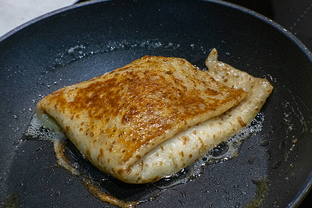 istock Golden fried pancake in a pan. 2209000282