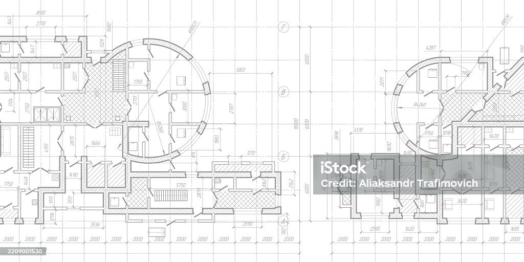 House Plan Project Technical Drawing Background Engineering Design ...
