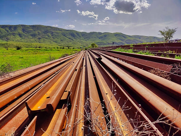 old disused train tracks in green valley, Bingol
