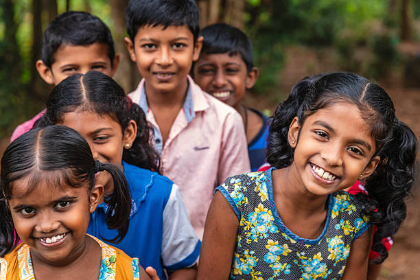 istock Group of happy kids, Sigiriya, Ceylon 2209004679