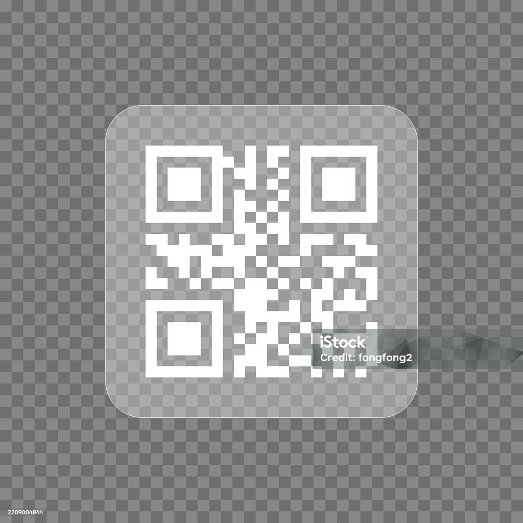 Qr Code Display Transparent Qr Code On Transparent Background Stock Illustration - Download Image ...