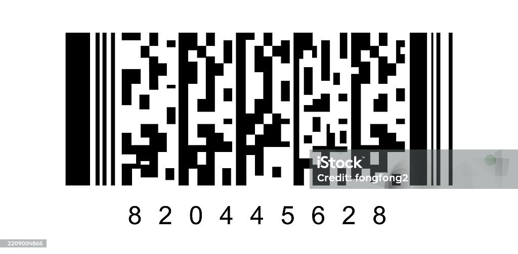 20 Bar Code Pdf Bar Code Pdf417 Isolated On White Background Vector Stock Illustration ...