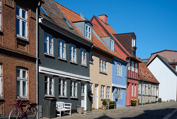 istock Pastel colored houses in Danish town 2209005275