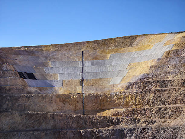 istock Mine slope stabilization process with geosynthetics and shotcrete 2209009345