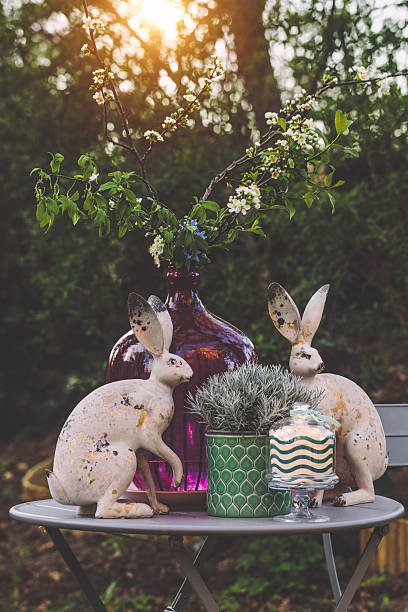 Flower arrangement in the garden