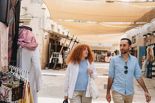 istock Tourists walking in the souk of old Dubai 2209014644