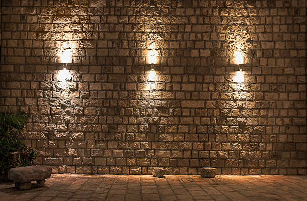 Exterior architecture wall of stone in Grand Canyon National Park, Arizona, USA