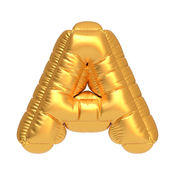 istock Gold Balloon Letter A on White Background 2209015917
