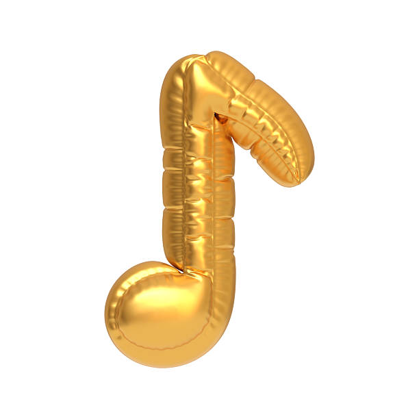 istock Gold balloon music note on white background 2209016427