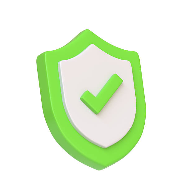 istock Green and white shield with a check mark, symbolizing verification or security, isolated on white background 2209018233