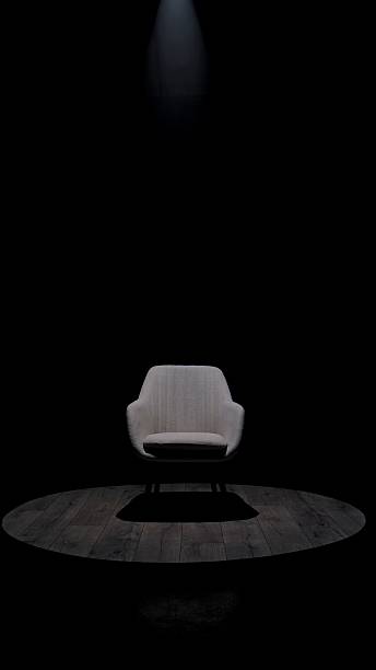 Elegant Modern Armchair in Dramatic Lighting Display