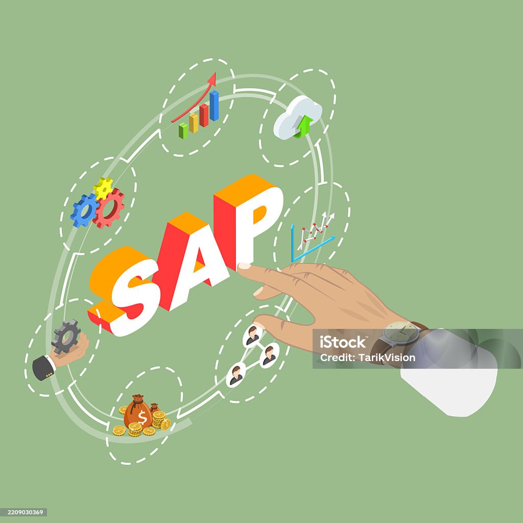 Sap Vector Database 3d Isometric Flat Vector Illustration Of Sap Stock Illustration ...