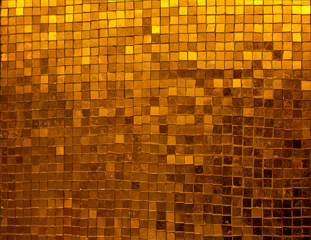 istock Golden mosaic tiles creating a luxurious background 2209037836