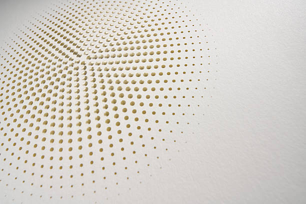 istock Minimalist circular paper cut pattern with radial dot design and soft light on white textured background 2209040601