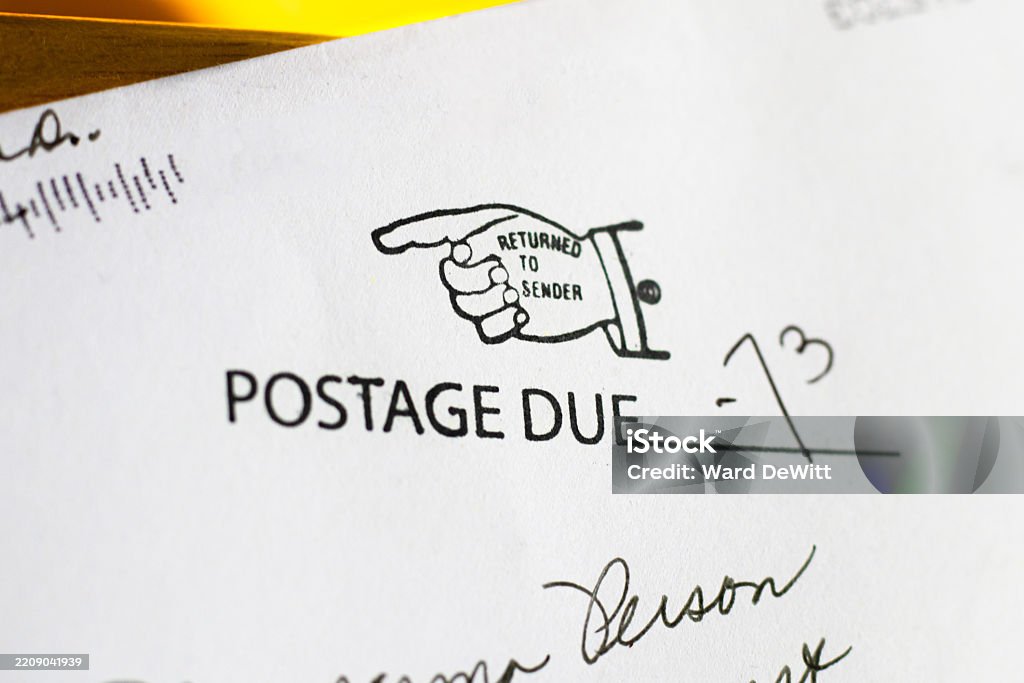Return Mail Envelope Return To Sender Stamp On An Envelope Stock Photo - Download Image Now ...