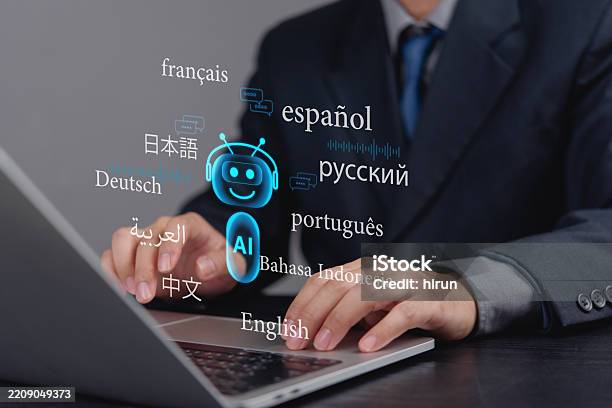 Chatbot Multilanguage Digital Chatbot Interface Translating Several Global Languages ...