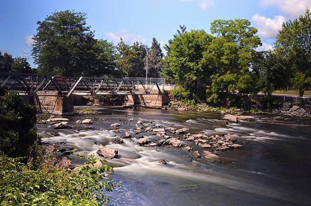 istock Historic Iron Bridge Over Gentle Rapids in Ontario, Canada 2209056913