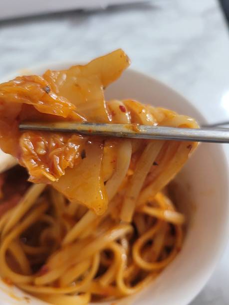 istock Kimchi tomayk sauce pasta 2209058187