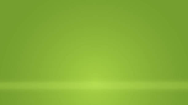 istock Green background. Bright gradient studio room. Ecology banner. Gmo free. Vegan, bio, eco, organic backdrop. Walls and floor reflect light. Science texture. Presentation page. Vector illustration 2209061095