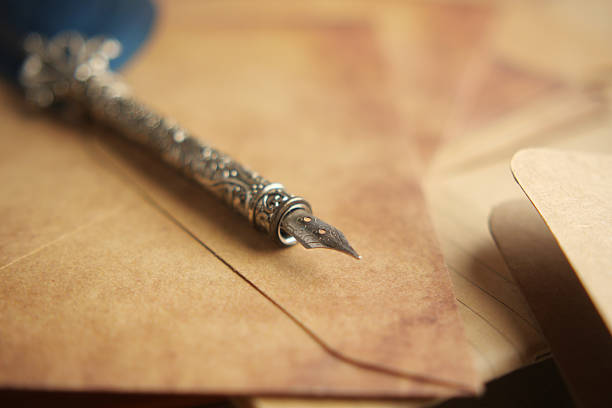 istock Elegant Antique Pen on Vintage Envelopes for Romantic Writing 2209062966