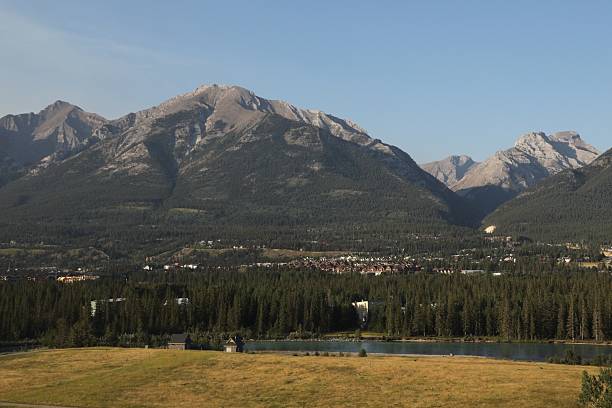 istock Looking east across the Bow River to Canmore, Alberta, Canada 2209067188