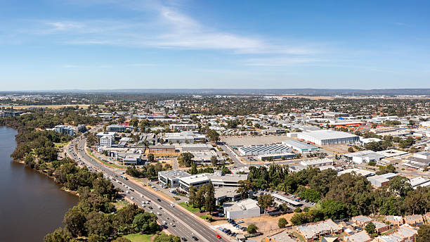 istock Aerial View from Belmont on the Swan River 2209076589