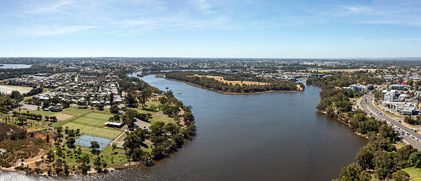istock Aerial View on the Swan River between Maylands and Belmont 2209076590