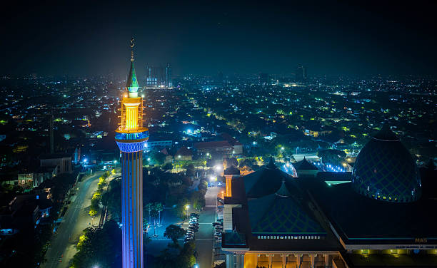 istock Indonesia's Surabaya: Urban Landscape Featuring a Stunning Mosque 2209077866